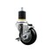 Service Caster 3.5'' SS Black Poly Swivel 1-7/8'' Expanding Stem Caster with Brake SCC-SSEX20S3514-PPUB-BLK-TLB-178 - alternate 1